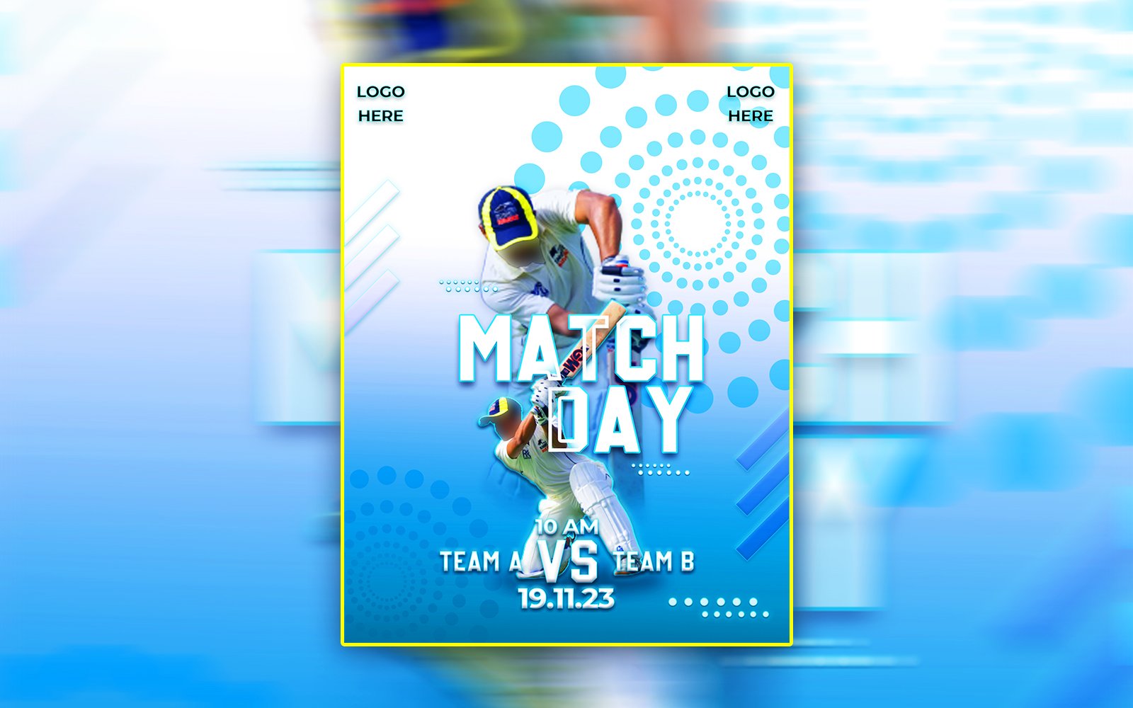 Creative Matchday Sports Flyer Template Design