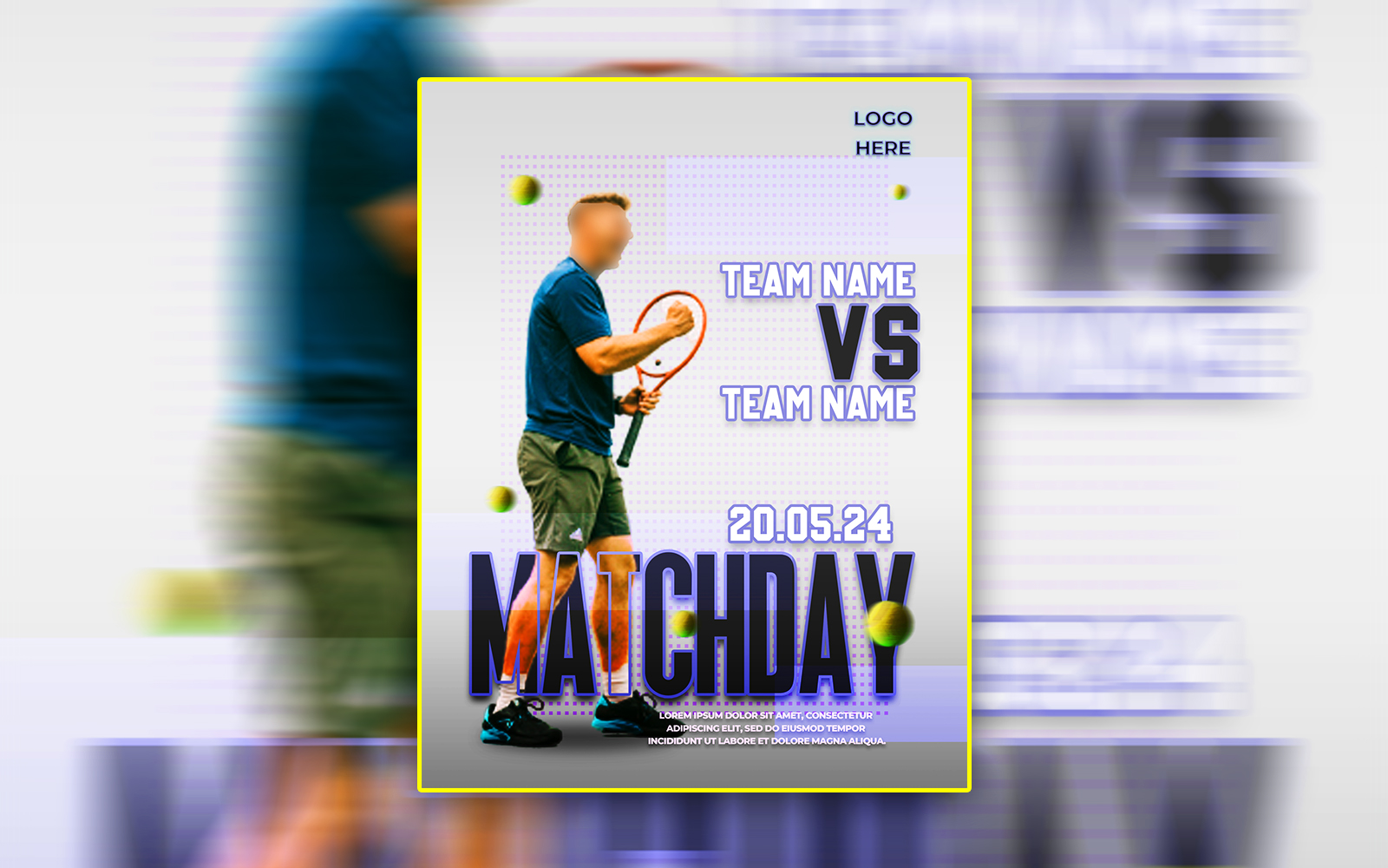 Creative Premium Matchday Sports Flyer Template