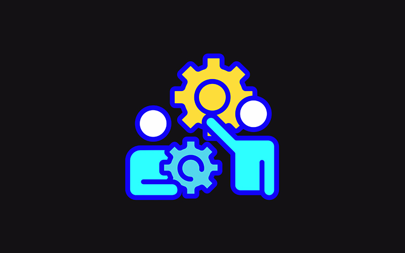 Create Engaged Workforce Animated RGB Color, Linear, Gradient Icons Set for Dark Theme