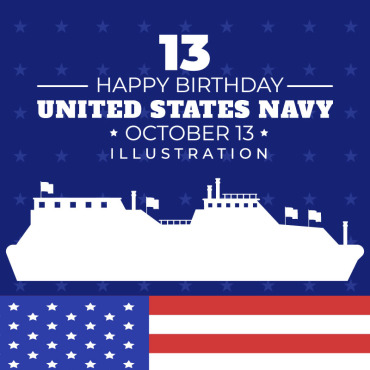 Birthday Navy Illustrations Templates 270864