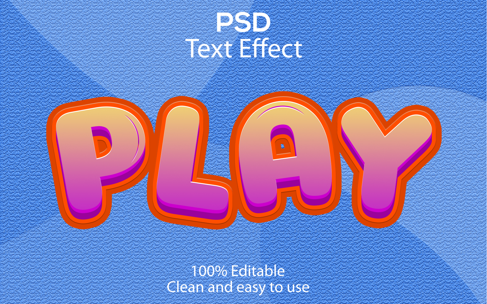 Play | 3D Play | Play Editable Psd Text Effect | Modern Play Psd Font Style |  Play Text Style