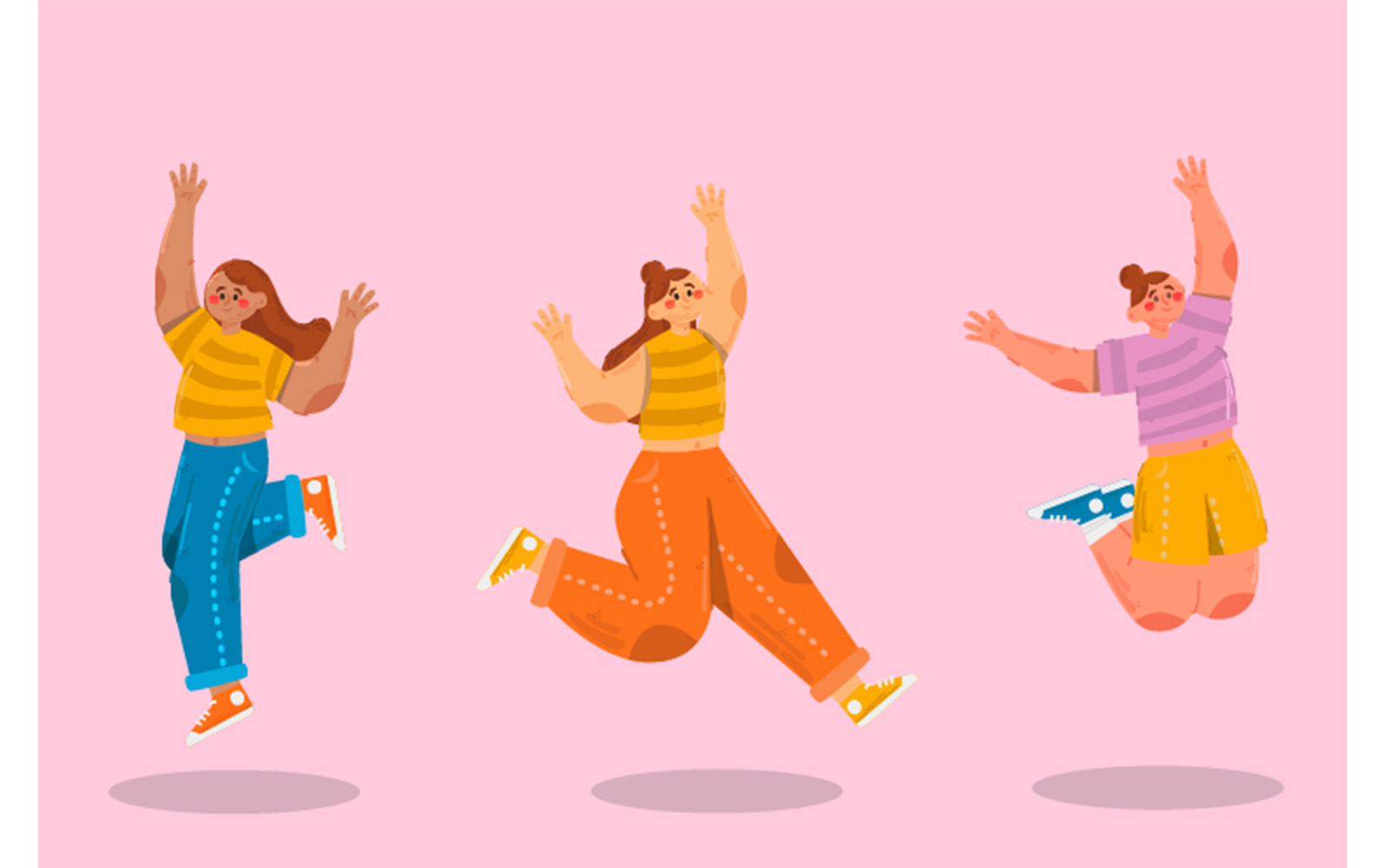 People Jumping Illustration