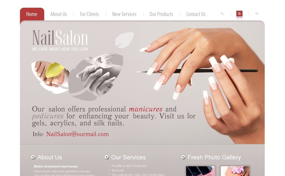 Nail Salon Website Template #27172