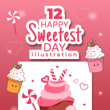 Day Sweetest Illustrations Templates 271014