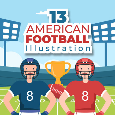 Football American Illustrations Templates 271025