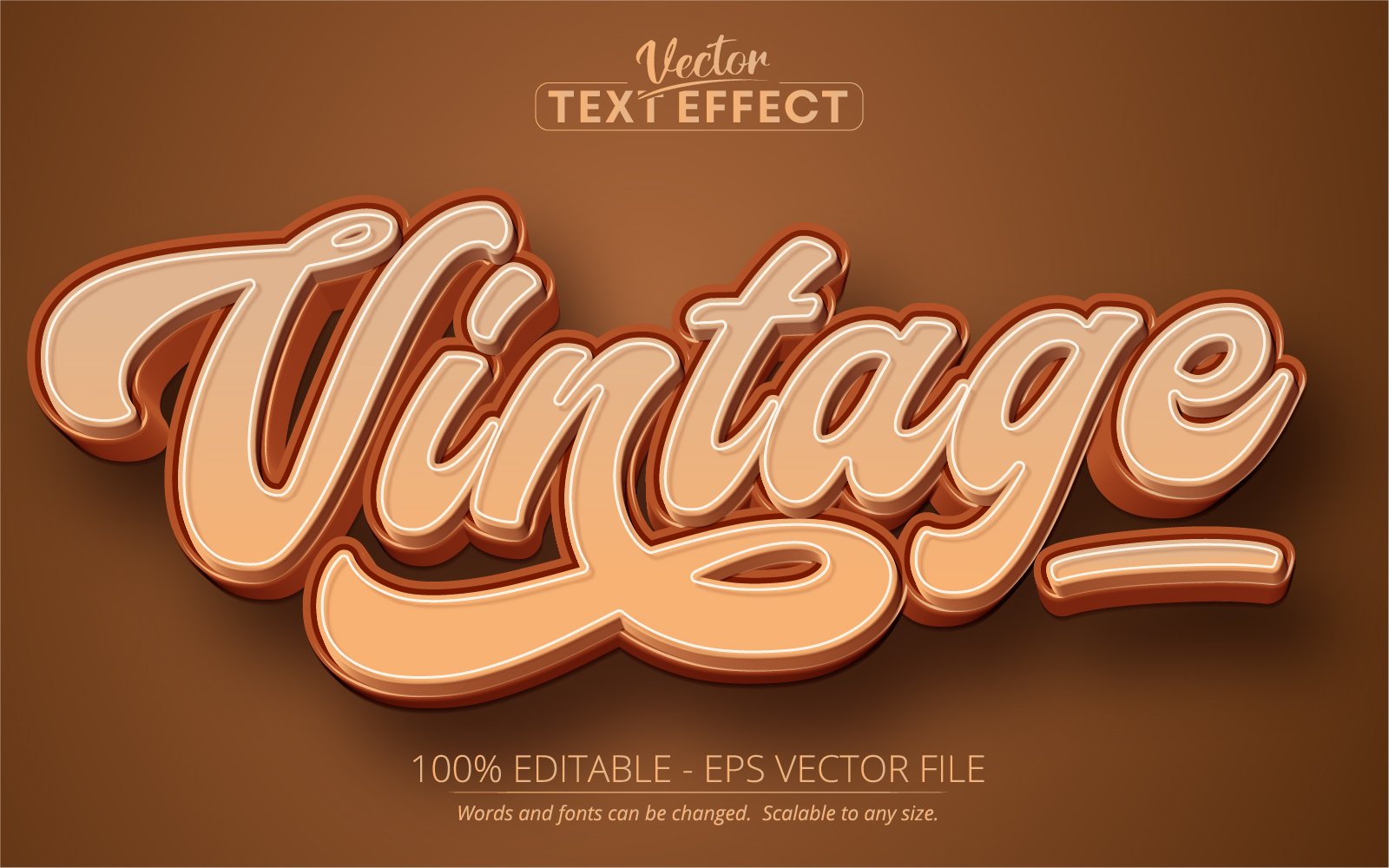 Vintage - Editable Text Effect, Retro 80s Text Style, Graphics Illustration