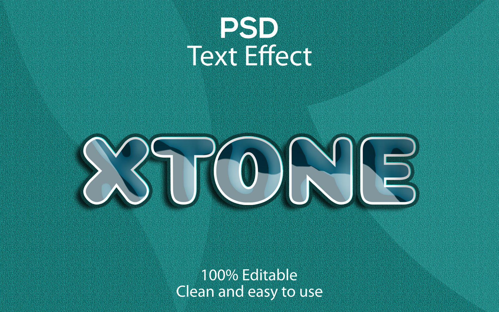 Xtone | 3D Xtone Cartoon Text Style | Xtone Editable Psd Text Effect | Modern Xtone Psd Font Style