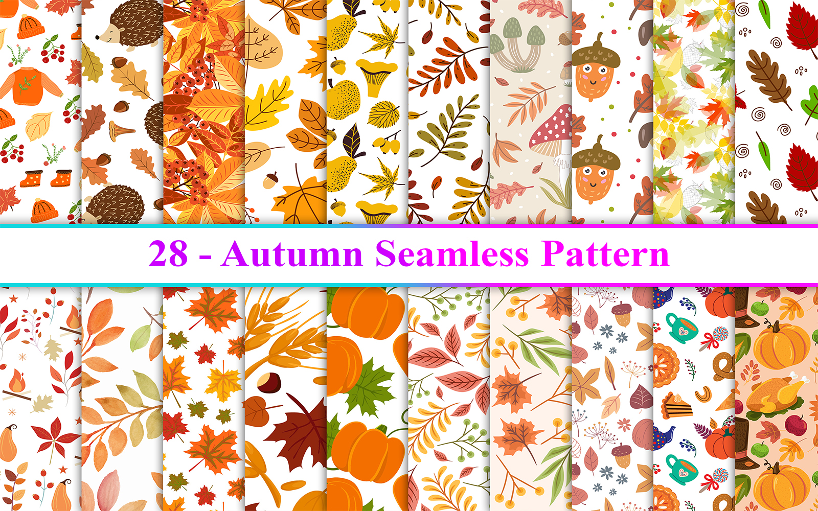 Autumn Seamless Pattern, Autumn Pattern, Autumn Background, Fall Pattern