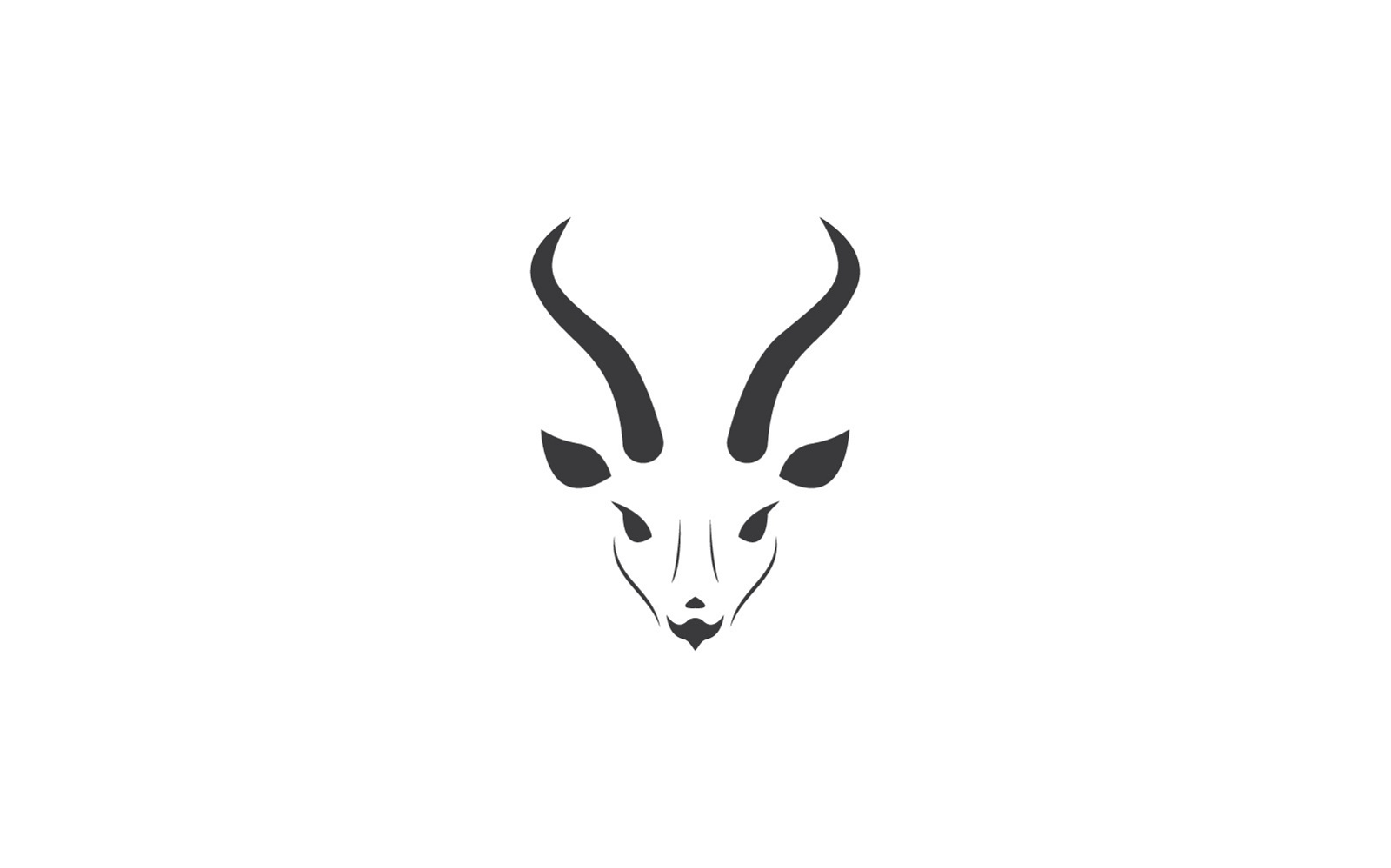 Goat Head Logo Vector Template 3