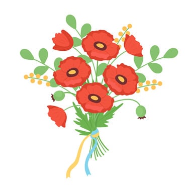 Bouquet Poppy Illustrations Templates 271572