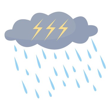 Lightning Rain Illustrations Templates 271577