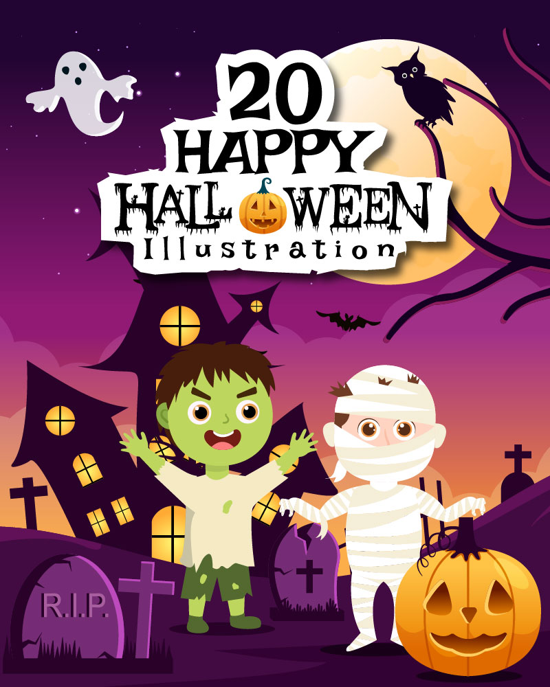 20 Happy Halloween Illustration