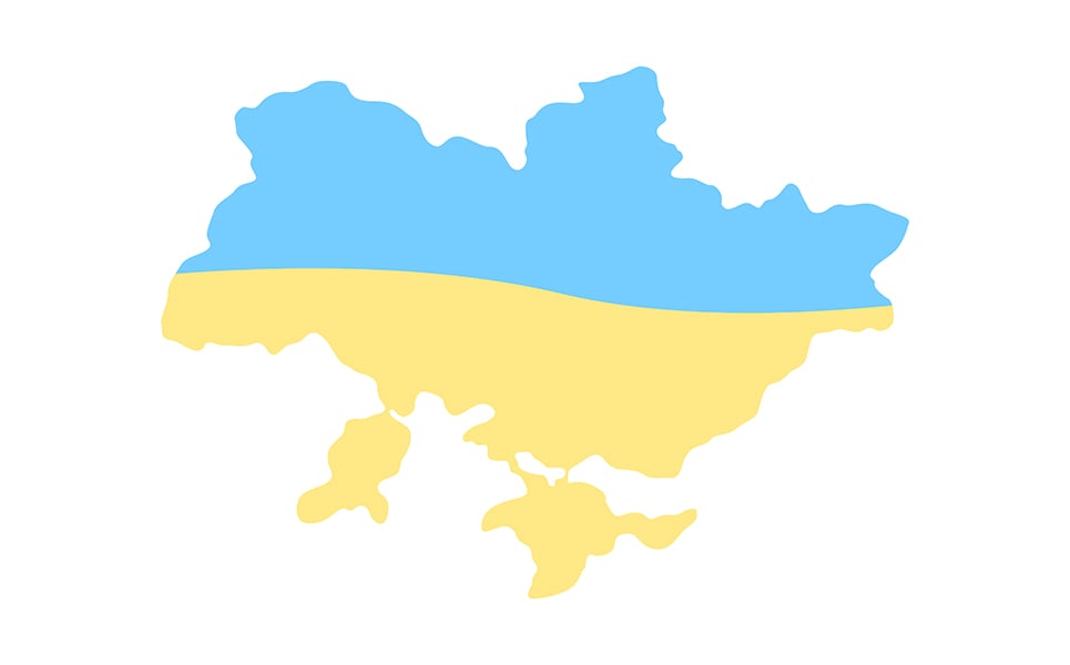 Ukraine semi flat color vector object