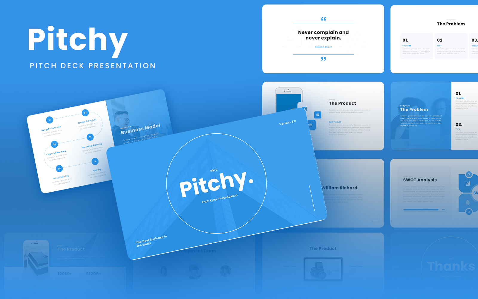 Pitchy - Multipurpose Pitch Deck Google Slides Template