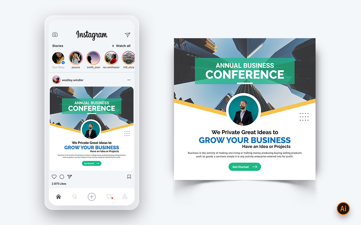 Business Agency Corporate Service Social Media Post Design Template-67