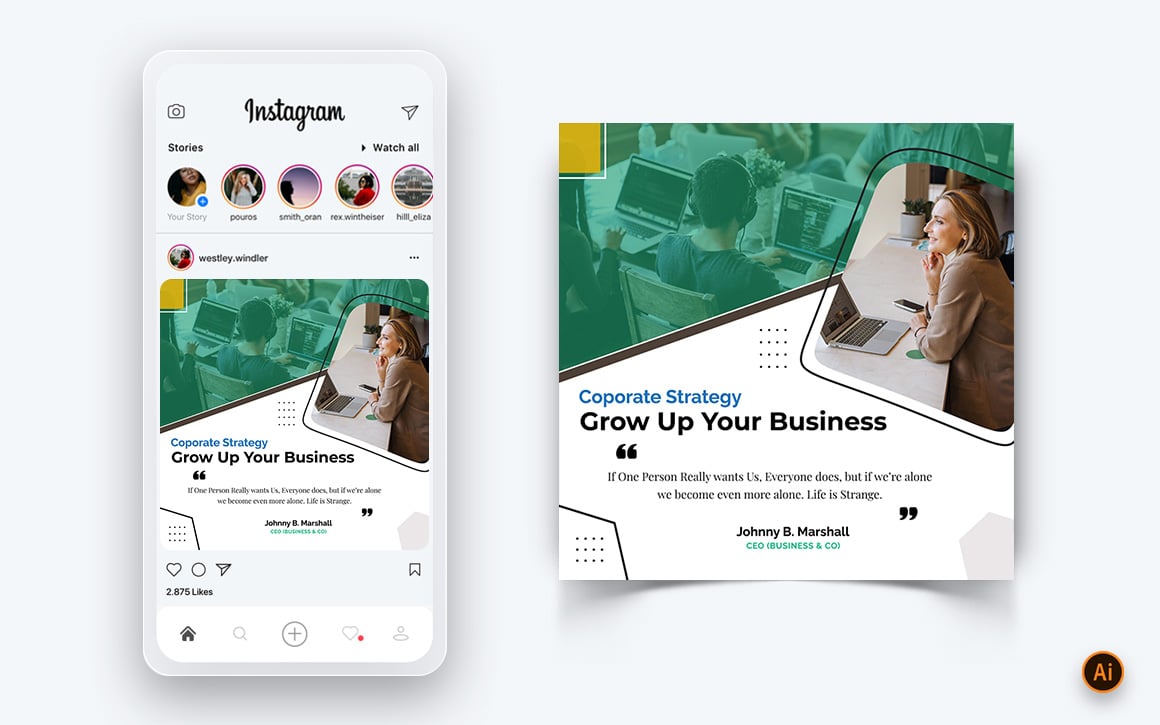 Business Agency Corporate Service Social Media Post Design Template-71