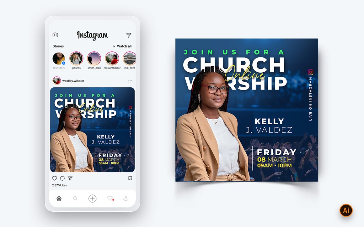 Church Motivational Speech Social Media Post Design Template-01