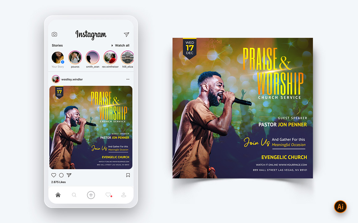 Church Motivational Speech Social Media Post Design Template-06