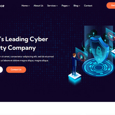 Blockchain Security Responsive Website Templates 272310