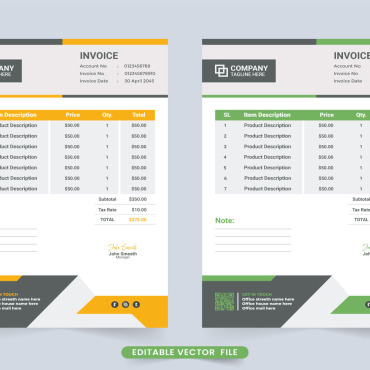 Invoice Template Corporate Identity 272343