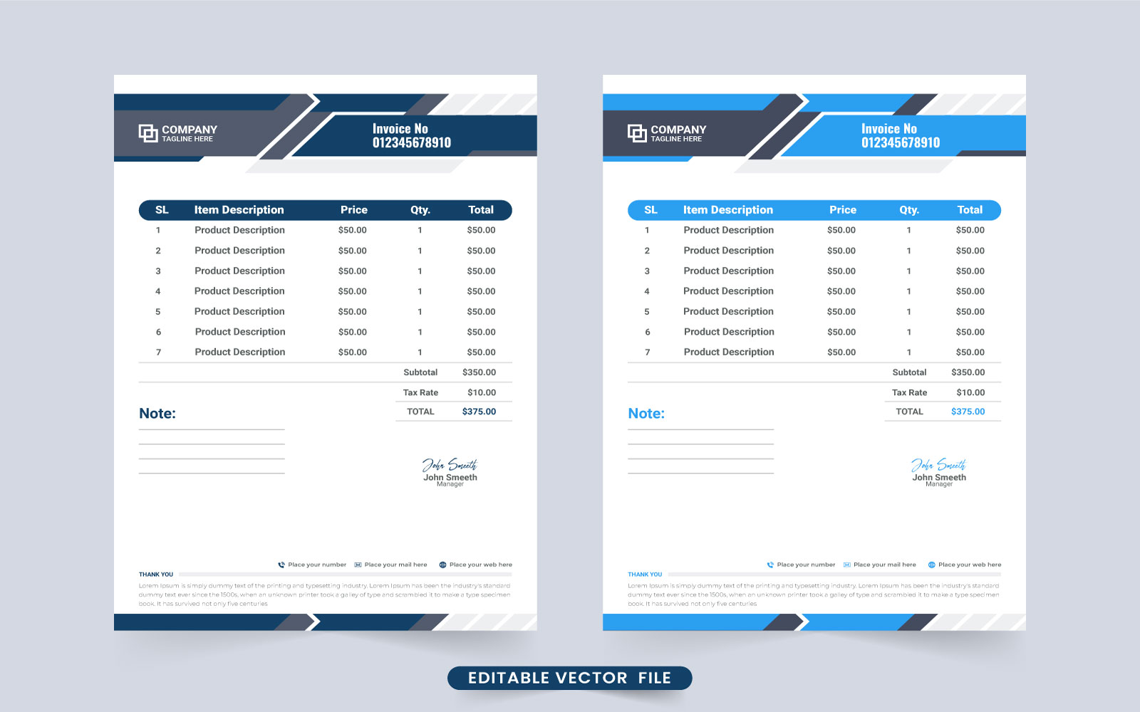 Creative business cash receipt vector