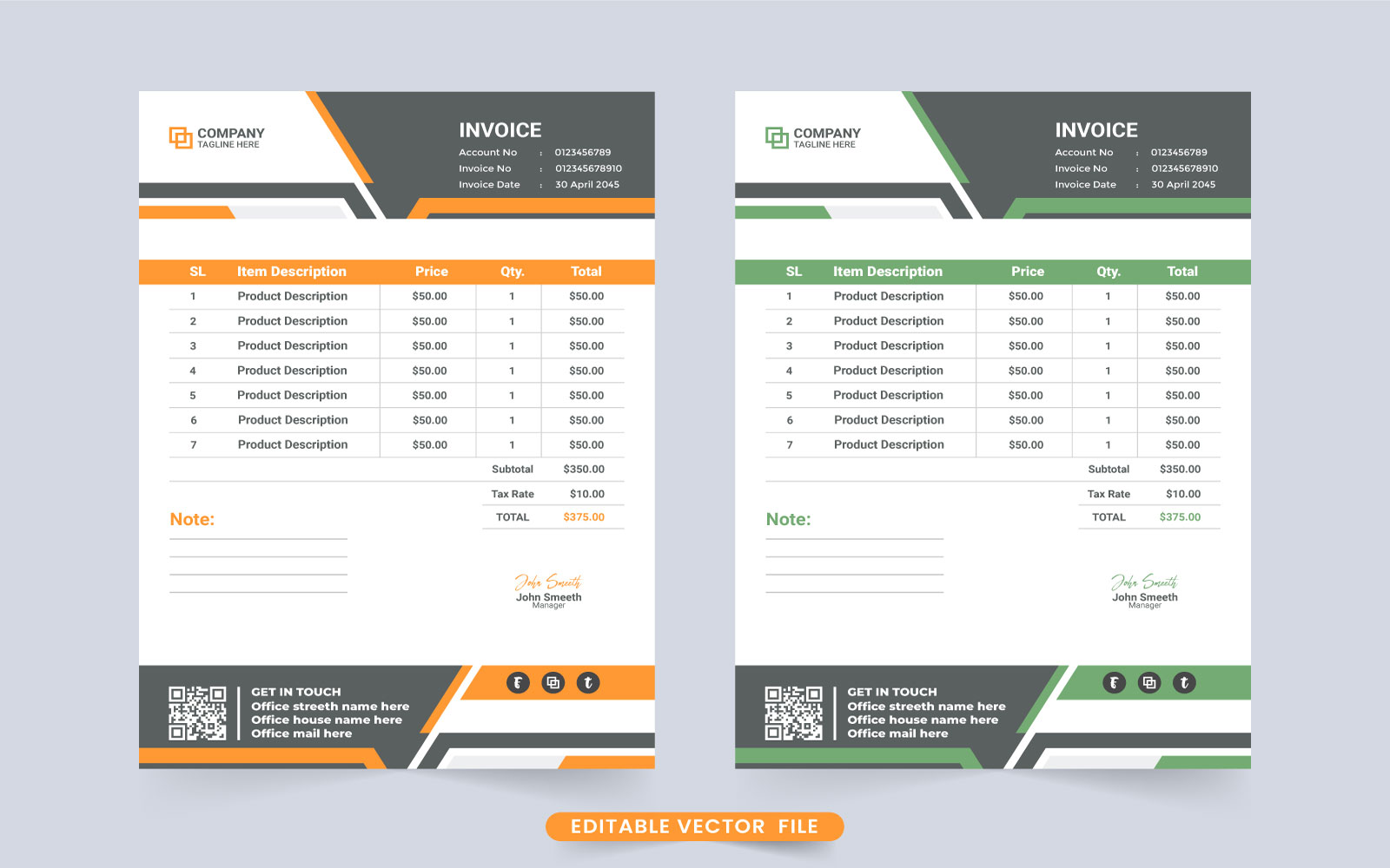 Creative purchase receipt design vector