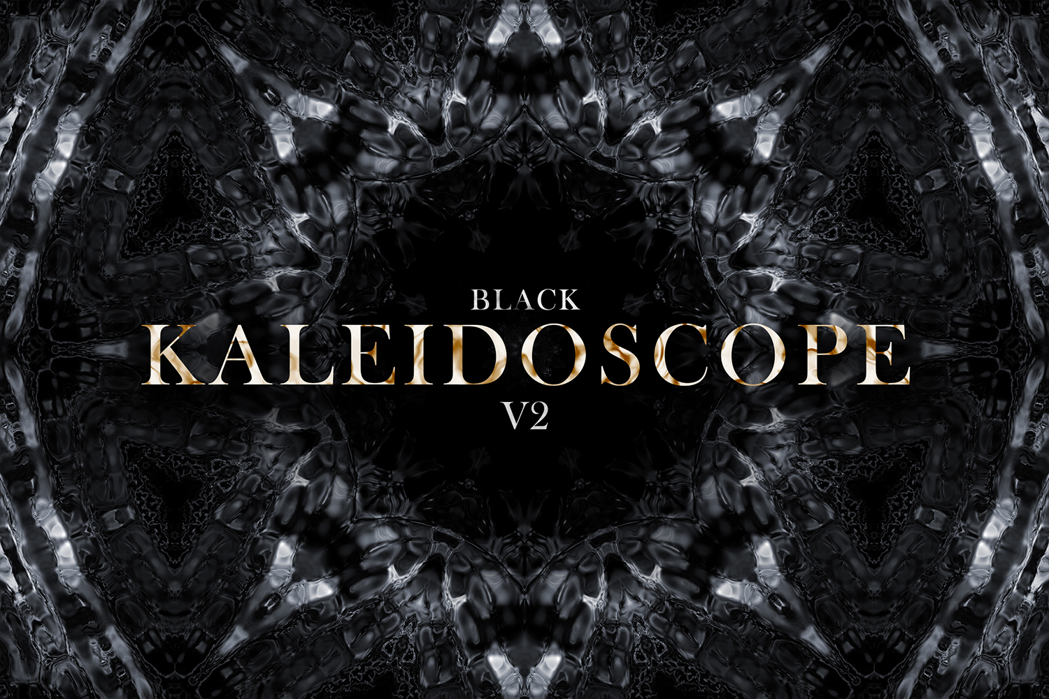 Black Kaleidoscope Textures v2