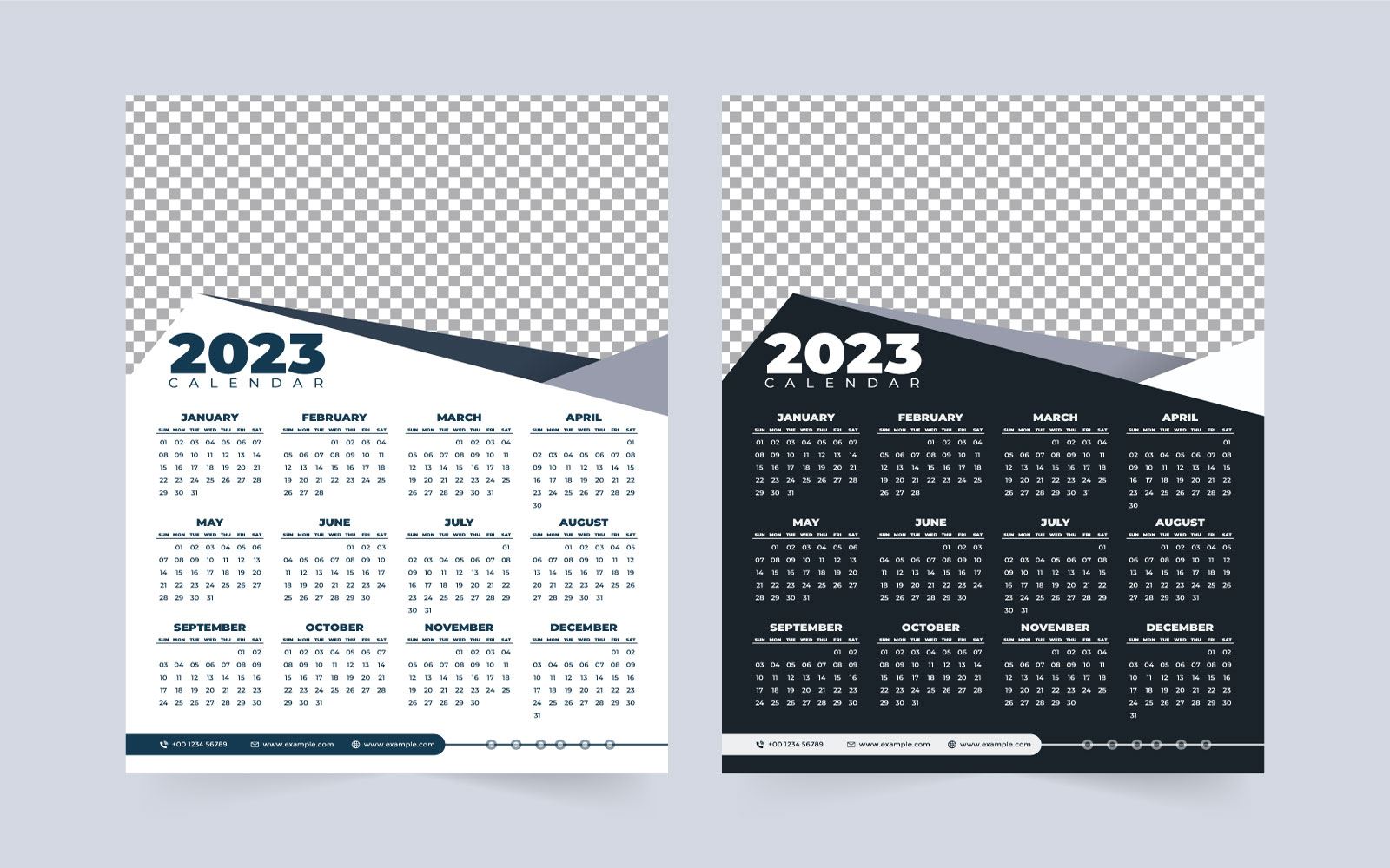 Annual Business Calendar Vector Design