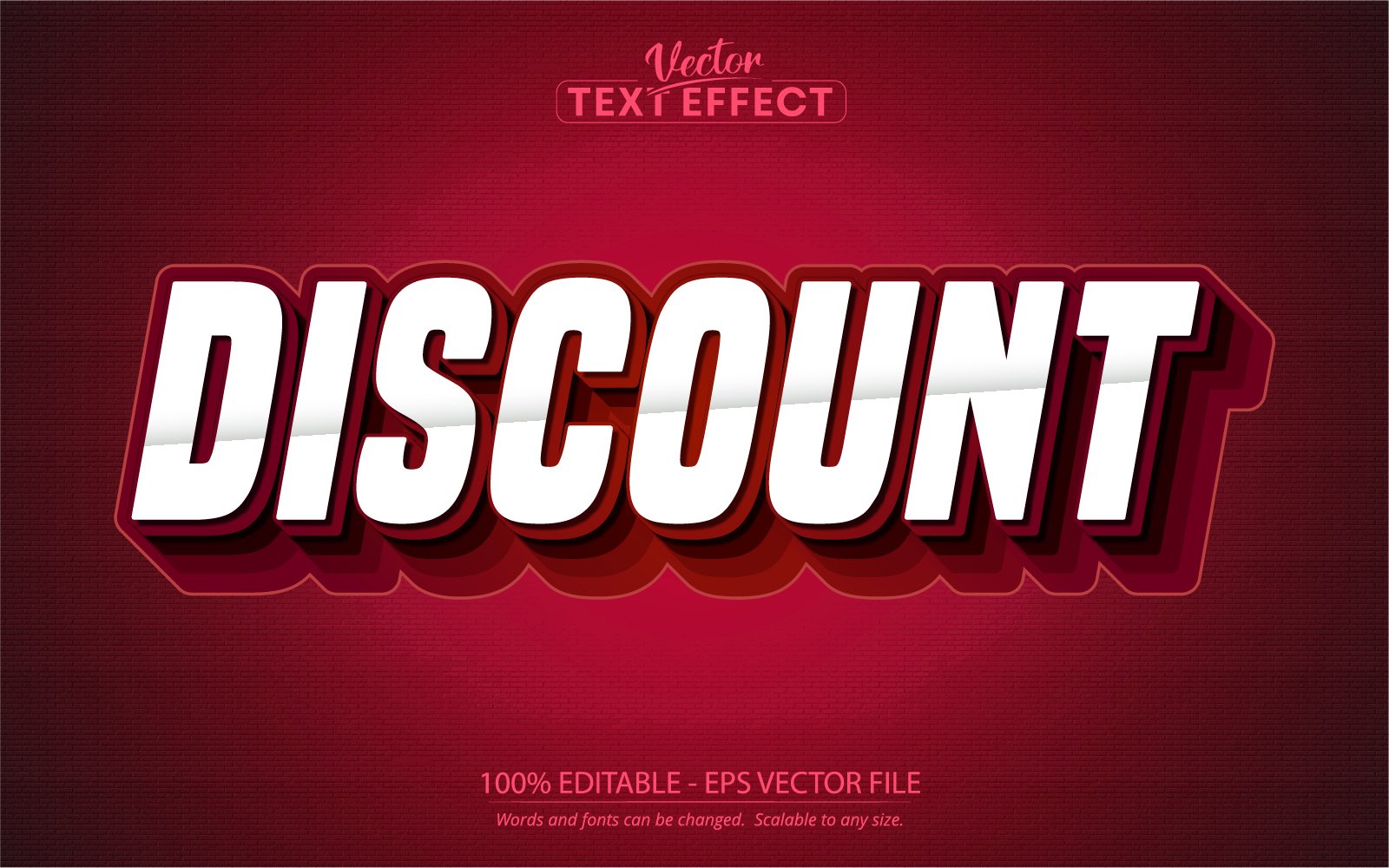 Discount - Editable Text Effect, Comic And Cartoon Text Style, Graphics Illustration