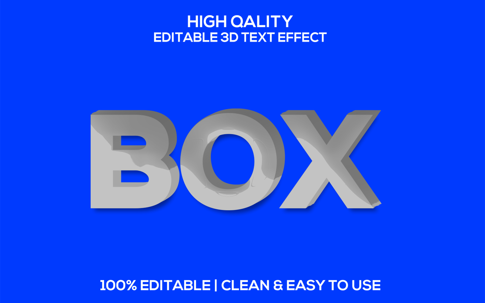 Box | 3D Box Text Style | Box Editable Psd Text Effect | Modern Box Psd Font Style