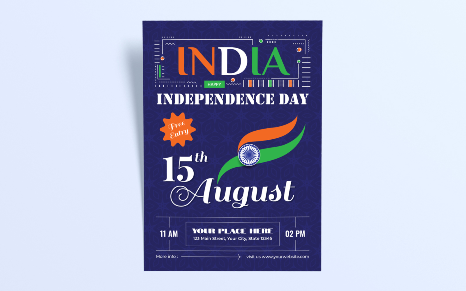 India Independence Day Flyer/Poster Template