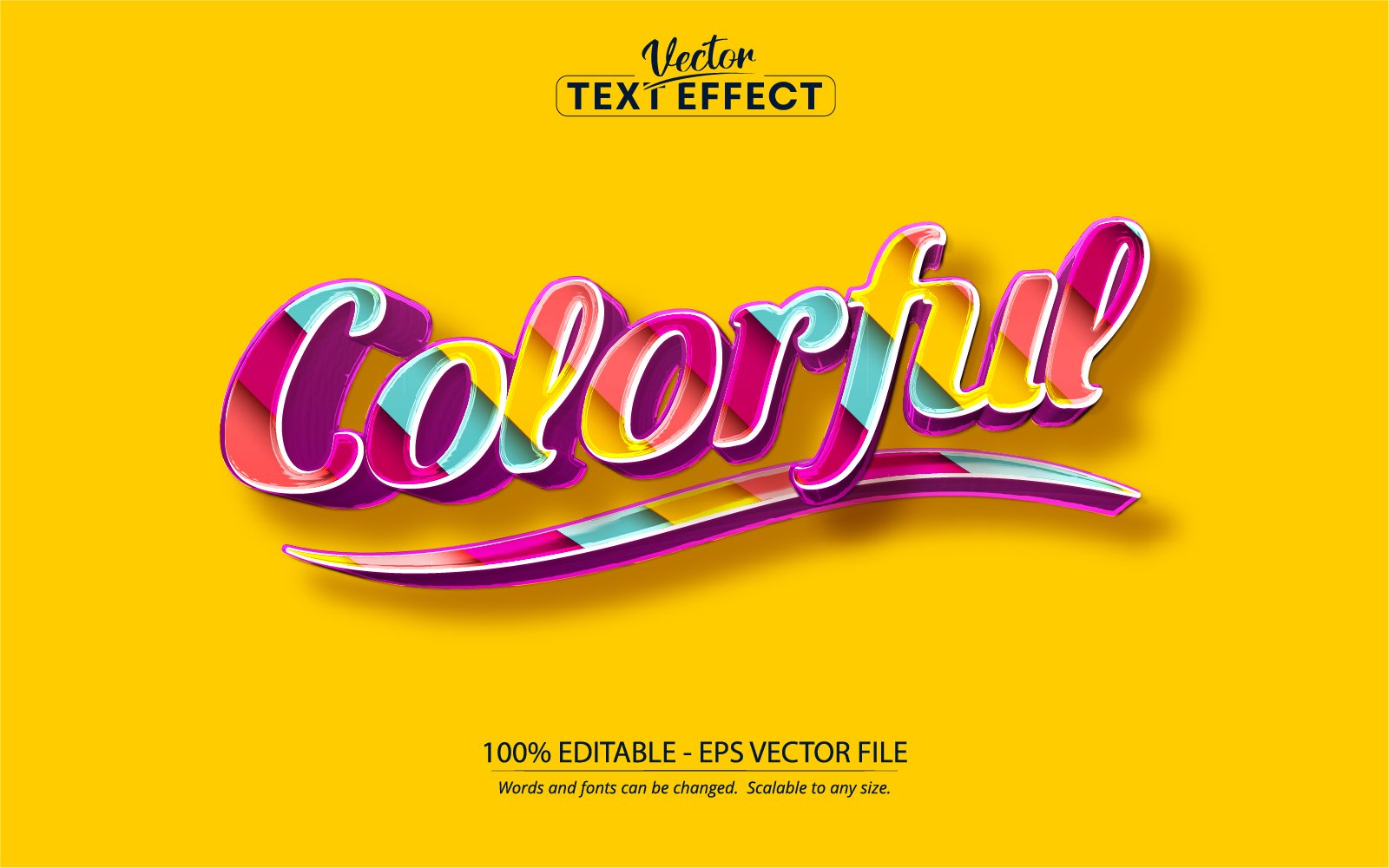 Colorful - Editable Text Effect, Comic And Multicolor Cartoon Text Style, Graphics Illustration
