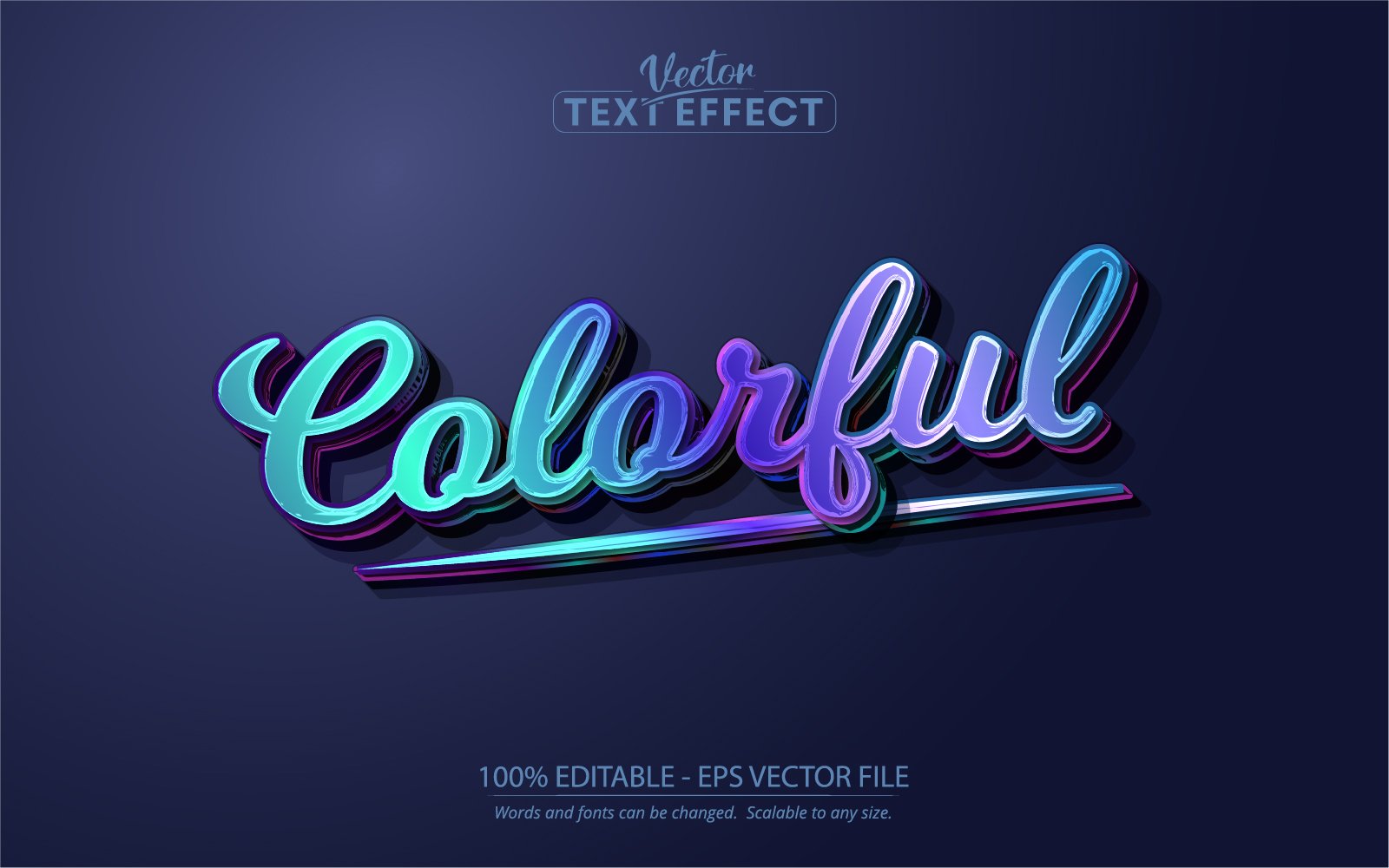 Colorful - Editable Text Effect, Comic And Gradient Cartoon Text Style, Graphics Illustration
