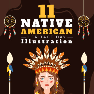 American Native Illustrations Templates 272709