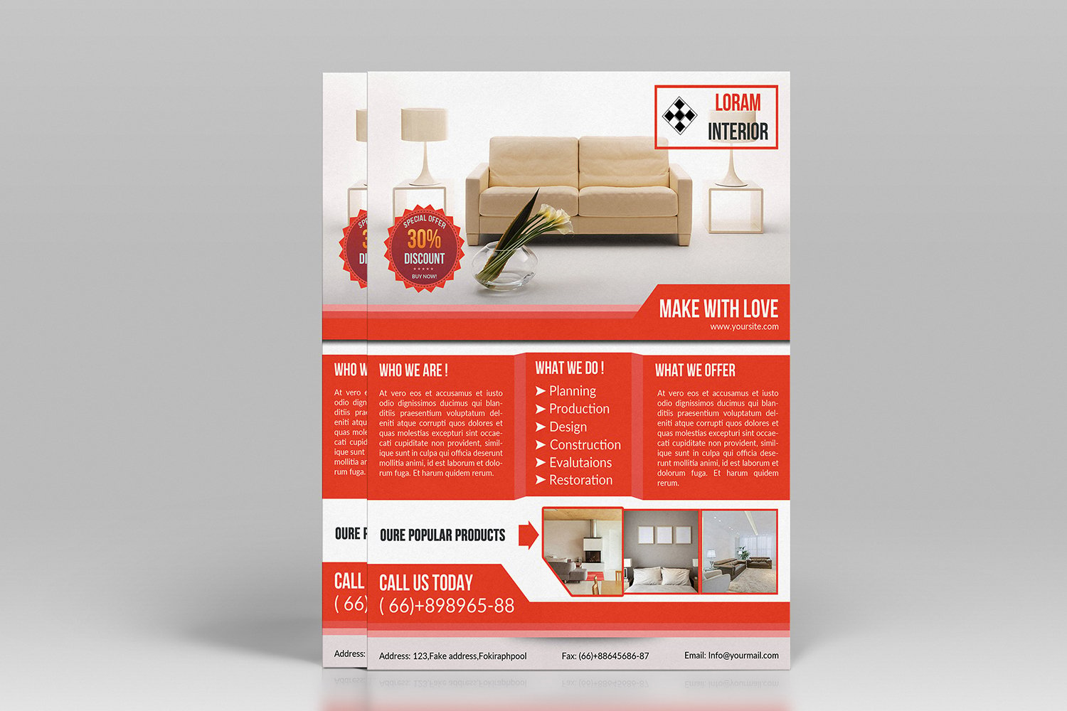 Interior Company Flyer Template