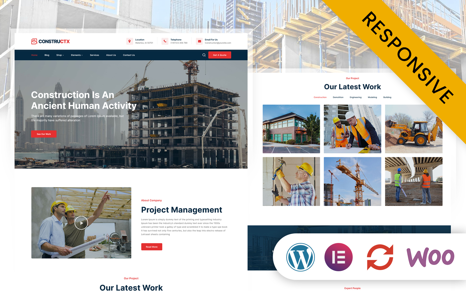 Constructx - Construction, Architecture Elementor WordPress Theme