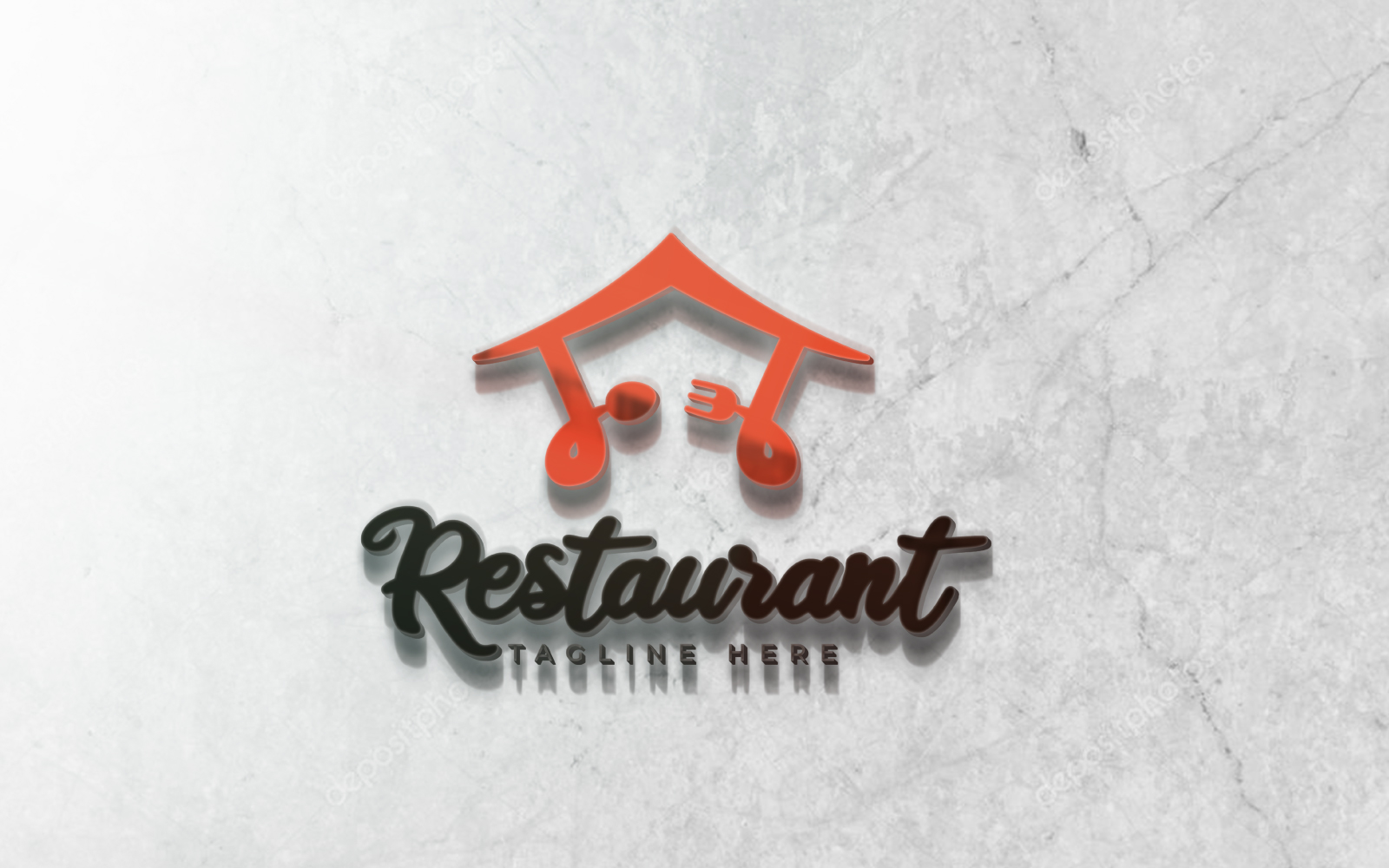 House Spoon Fork Restaurant Logo Design For Food