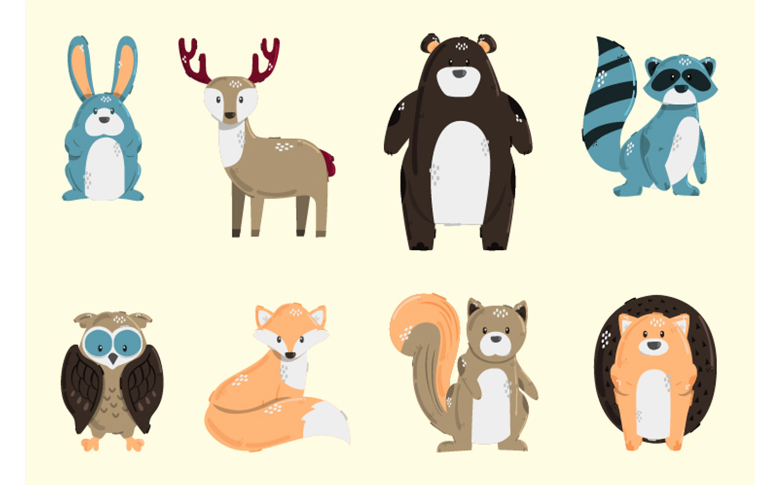 Autumn Forest Animals Illustration (2)