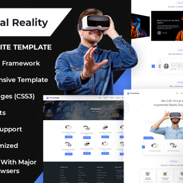 Reality Virtual Responsive Website Templates 272937