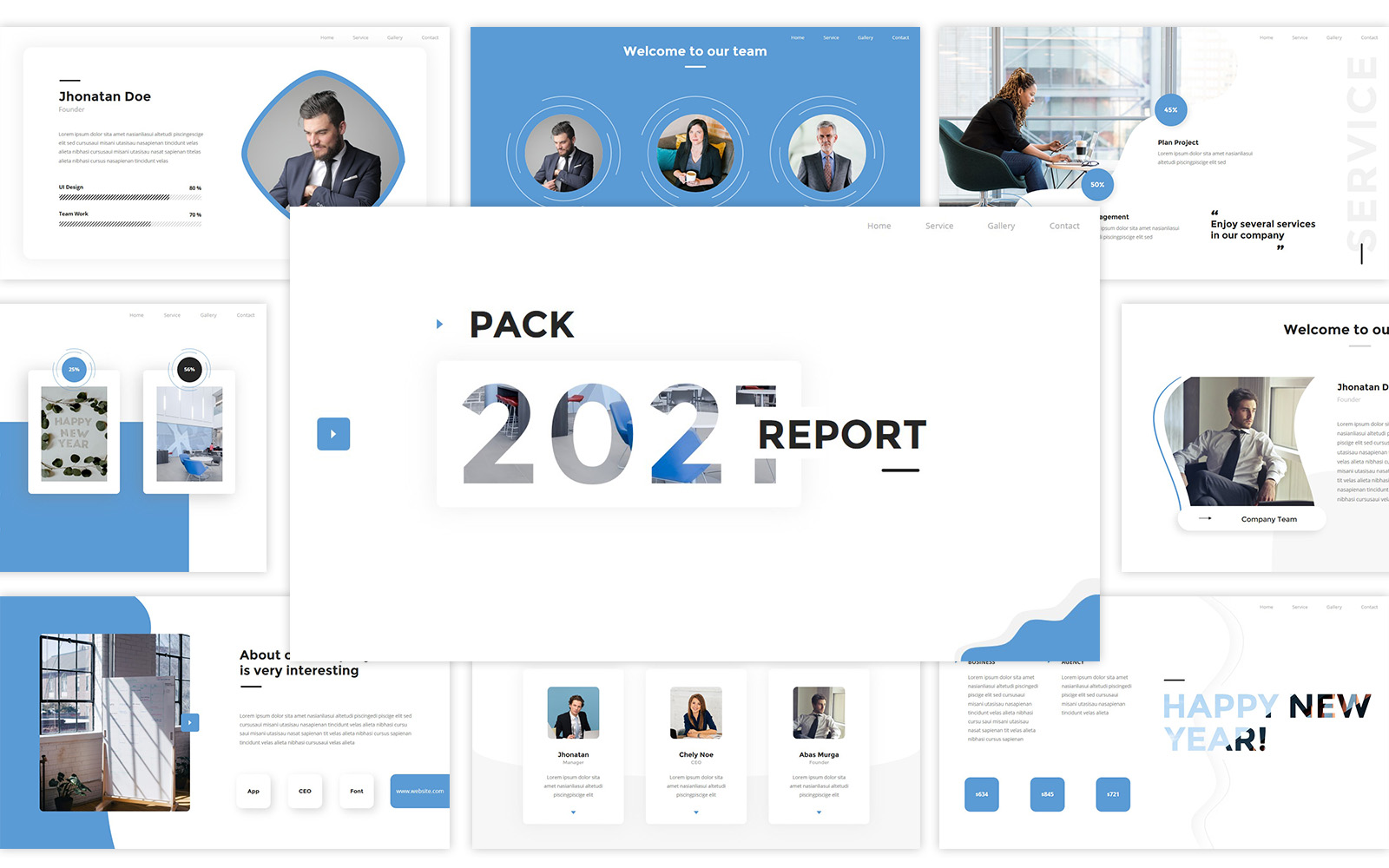 Pack Report 2021 – Premium Business Google Slides