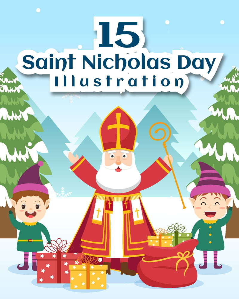 15 Saint Nicholas Day or Sinterklaas Illustration