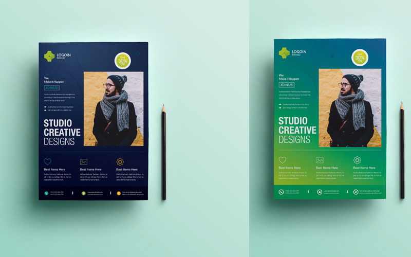 Color Corporate Flyer template