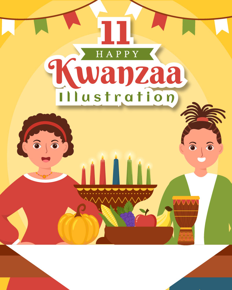 11 Happy Kwanzaa Holiday African Illustration