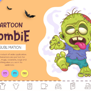 Zombie Sublimation Vectors Templates 273477