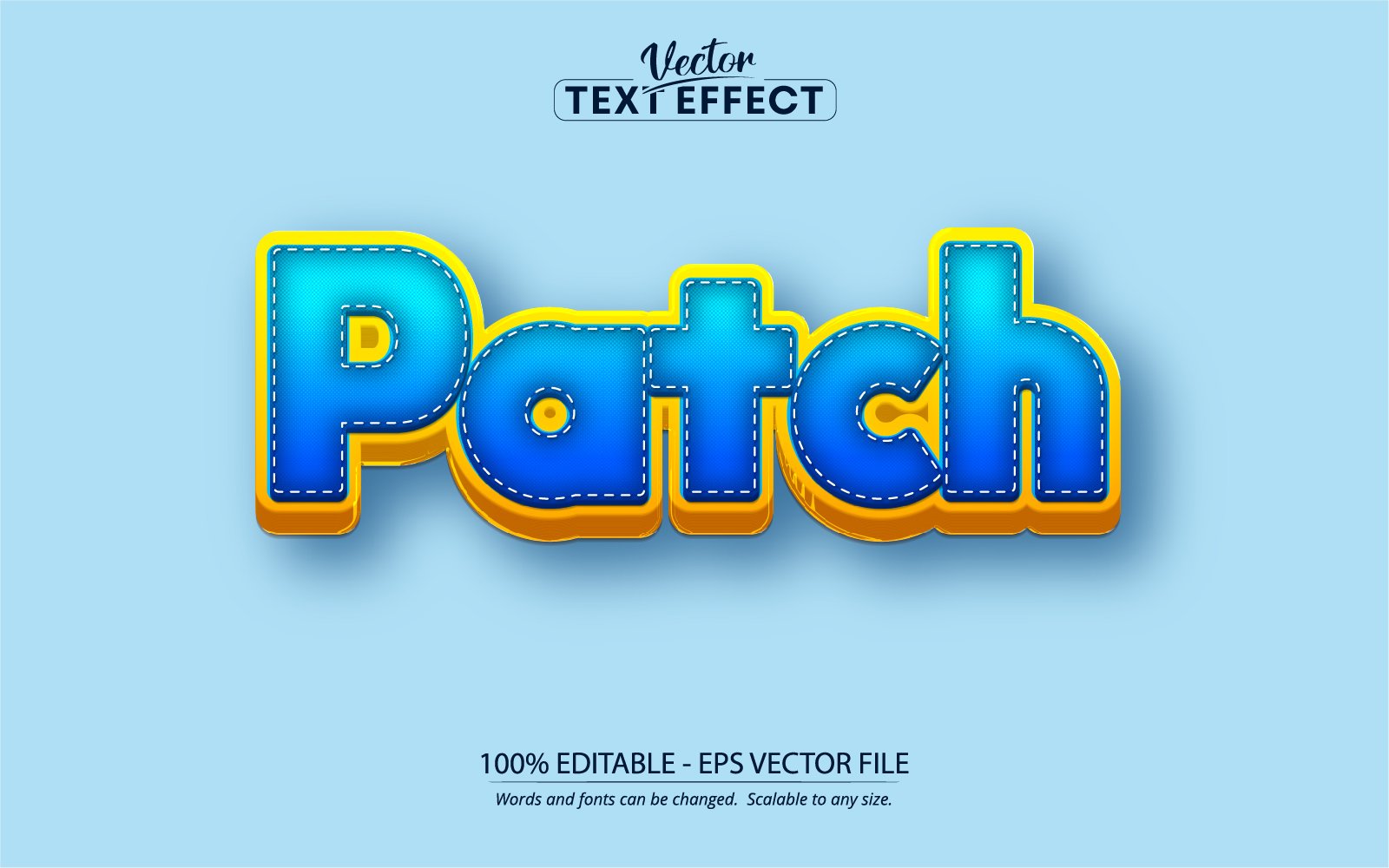 Patch - Editable Text Effect, Comic And Cartoon Text Style, Graphics Illustration