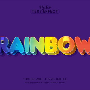 Rainbow Typography Illustrations Templates 273549