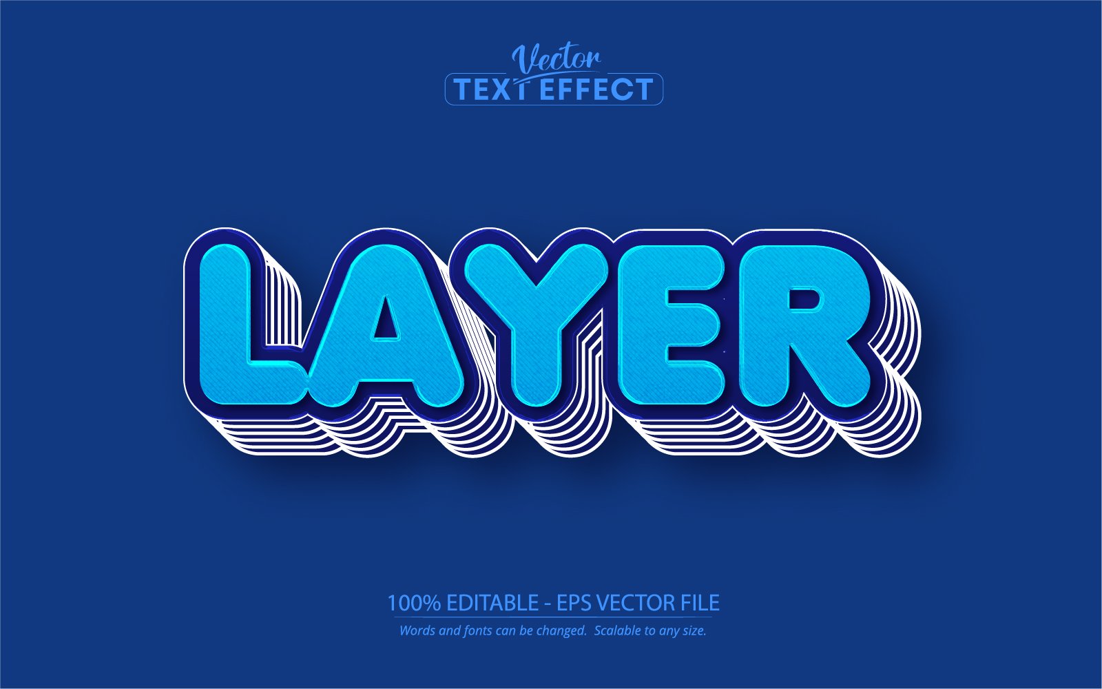 Layer - Editable Text Effect, Comic And Cartoon Text Style, Graphics Illustration