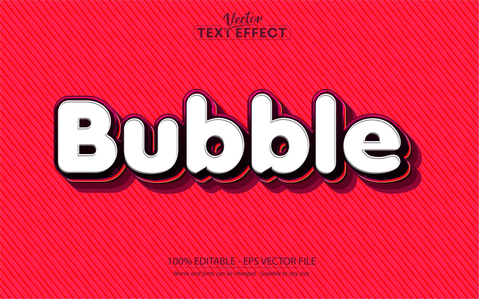 Bubble - Editable Text Effect, Comic And Cartoon Text Style, Graphics Illustration