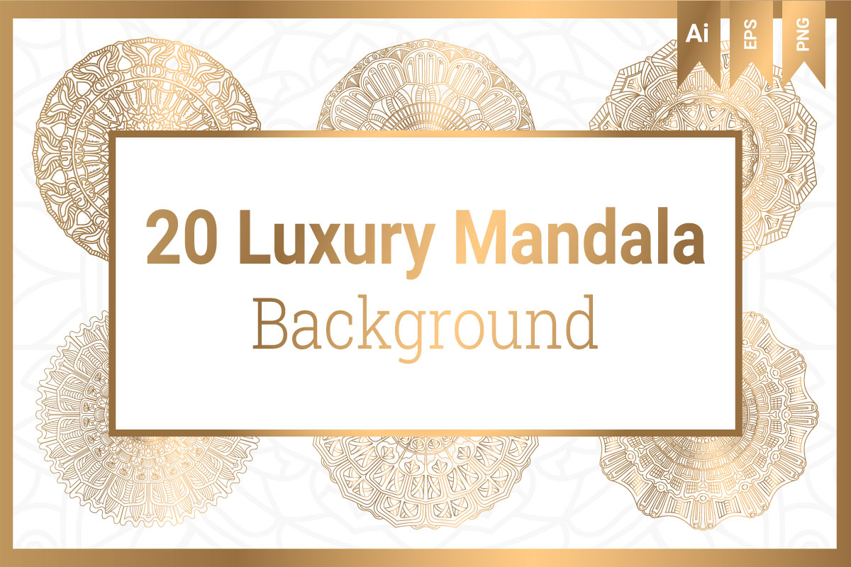 20 Luxury mandala background ornament decoration. Mandala for print, poster, cover, brochure, flyer