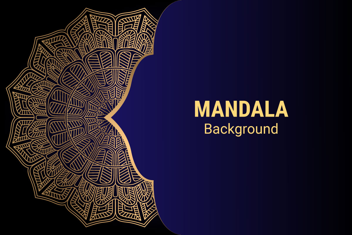 mandala vector with golden style